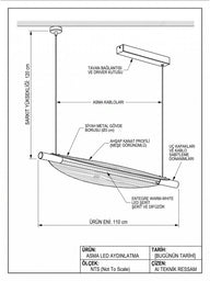 Folia — 110 Cm Yaprak Led Sarkıt