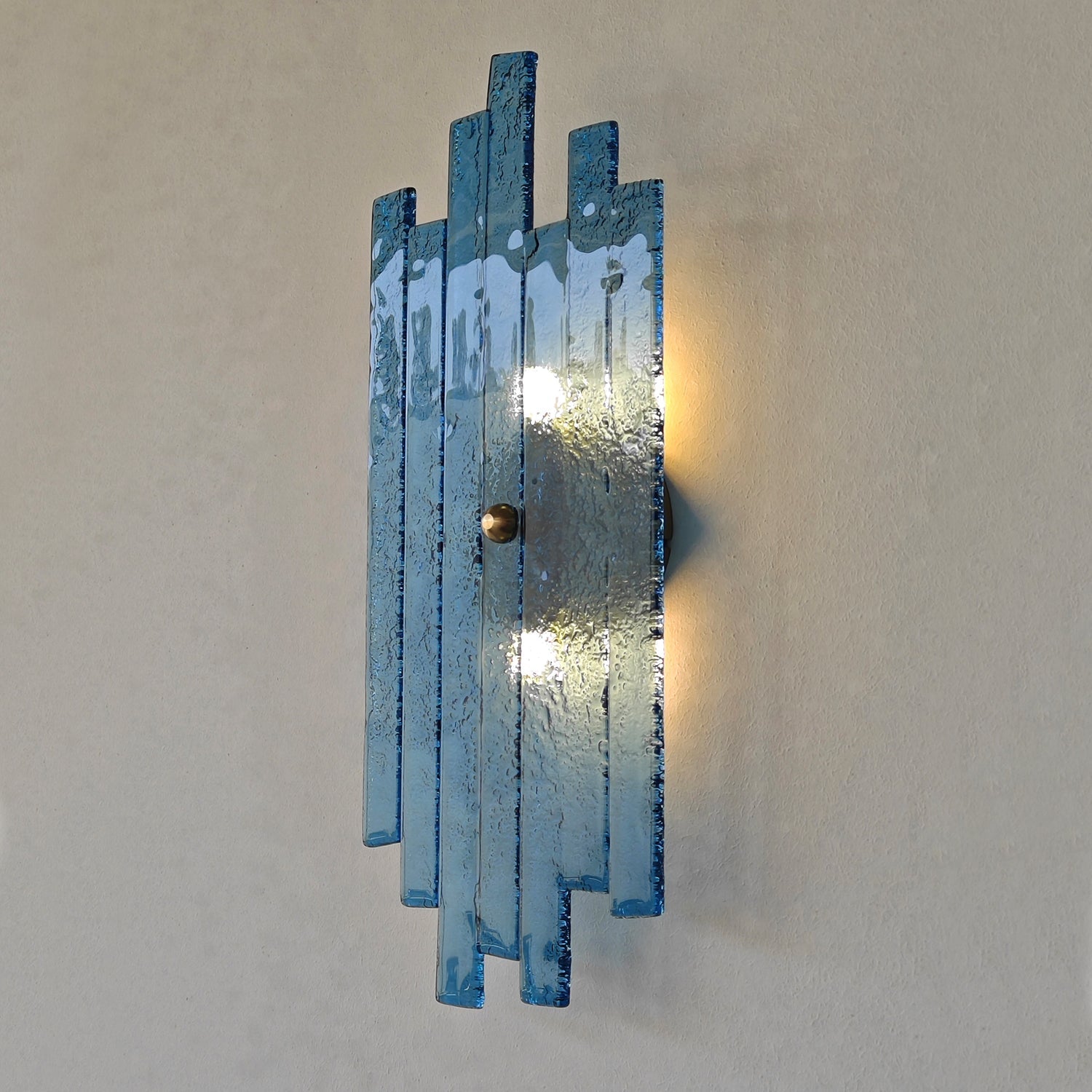 Jam Session El Yapımı Cam Aplik Mavi