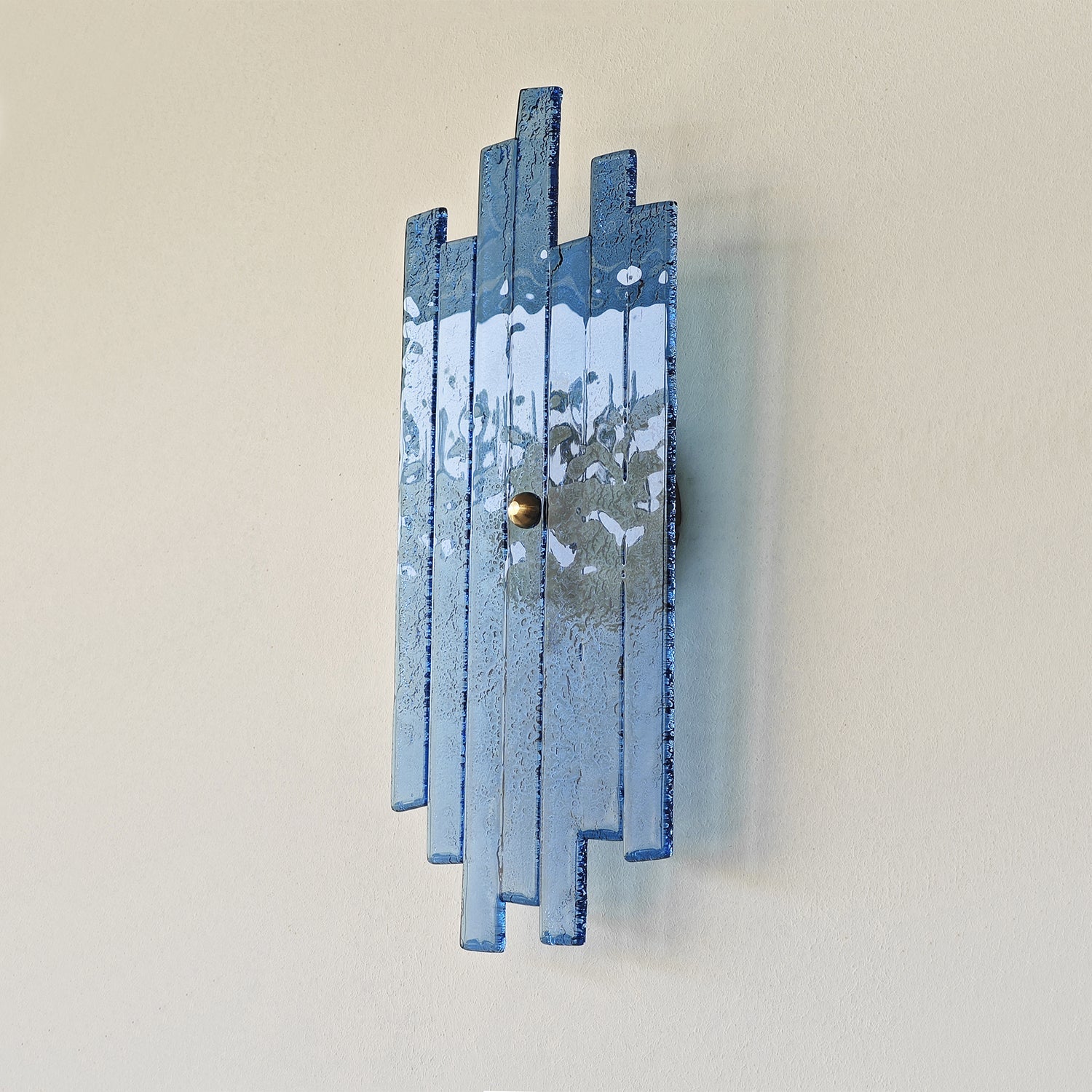 Jam Session El Yapımı Cam Aplik Mavi