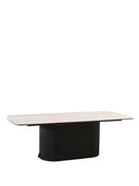 Freeze Mekanizmalı Yemek Masası | 230x105 Cm Porselen Tabla Gizli Bar Bölmeli Lüks Masa