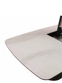 Freeze Mekanizmalı Yemek Masası | 230x105 Cm Porselen Tabla Gizli Bar Bölmeli Lüks Masa