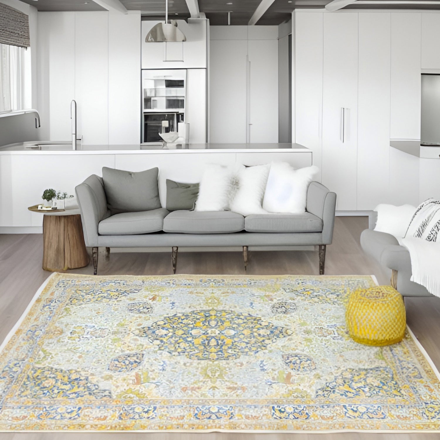 Freja Madalyon Desenli El Dokuma İran Halısı 217x316 cm-Kilim & Halı-Soho Antiq-NowShopFun