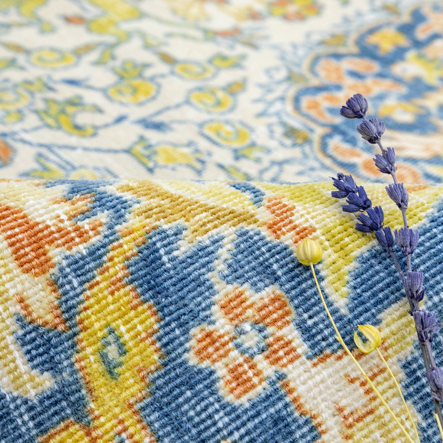 Freja Madalyon Desenli El Dokuma İran Halısı 217x316 cm-Kilim & Halı-Soho Antiq-NowShopFun