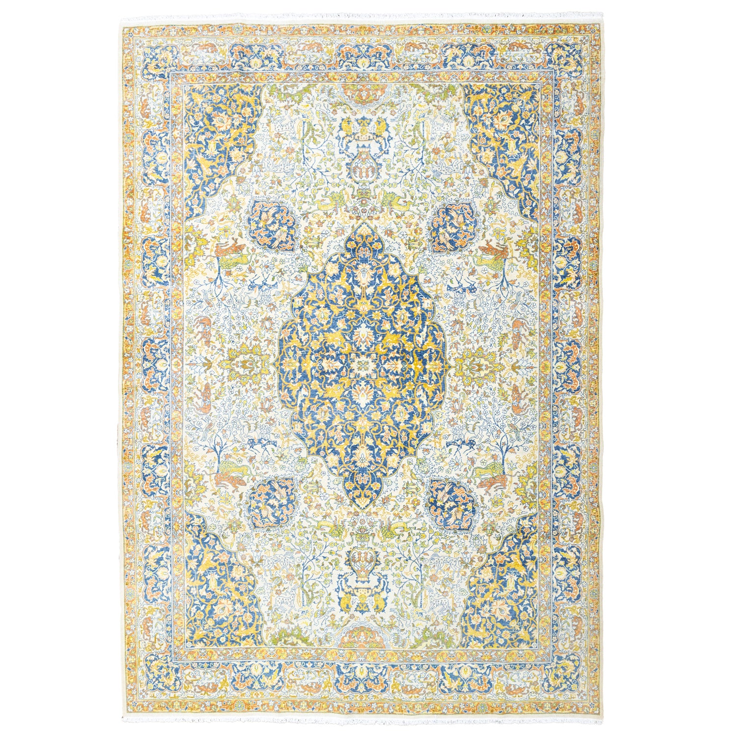 Freja Madalyon Desenli El Dokuma İran Halısı 217x316 cm-Kilim & Halı-Soho Antiq-NowShopFun