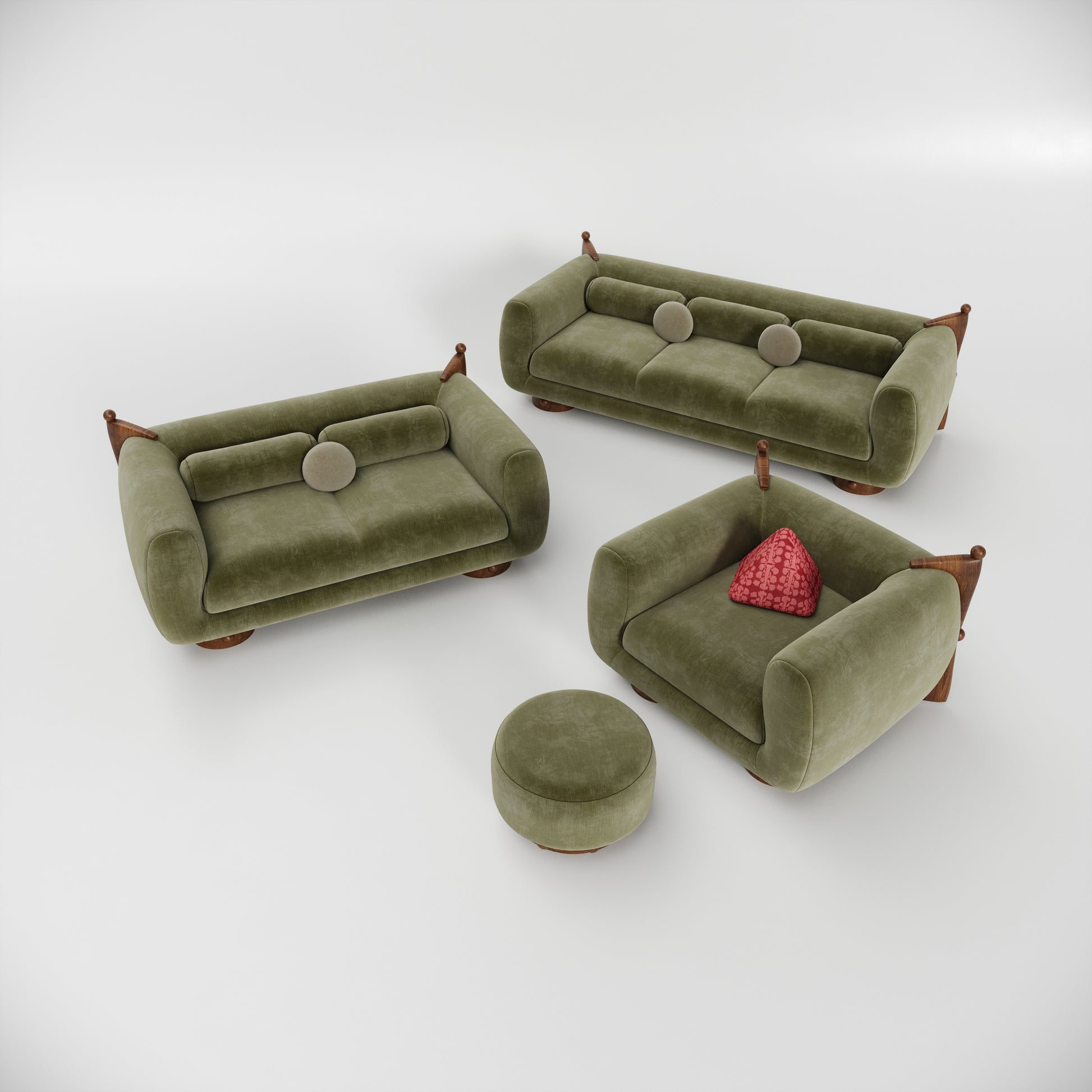 French Kiss Üçlü Koltuk-Koltuk-Huba Concept-Beyaz-NowShopFun