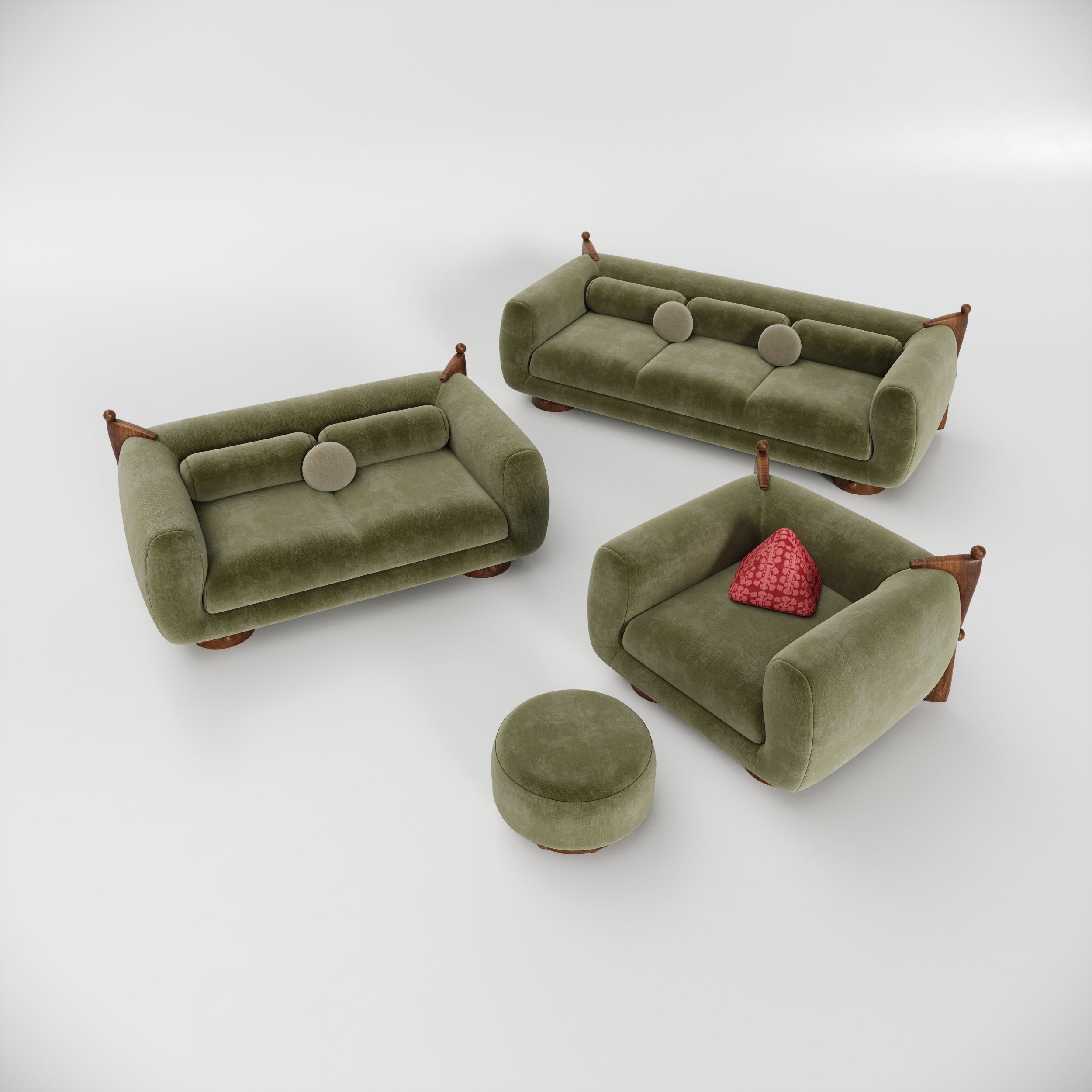 French Kiss Üçlü Koltuk-Koltuk-Huba Concept-Beyaz-NowShopFun