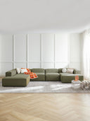 Frida XL Keten Modüler Köşe Koltuk-Köşe Koltuk-S Home Design Concept-Yağ Yeşili-Sol Köşe-NowShopFun