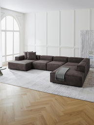 Frida XL Nubuk Modüler Köşe Koltuk-Köşe Koltuk-S Home Design Concept-Acı Kahve-Sağ Köşe-NowShopFun