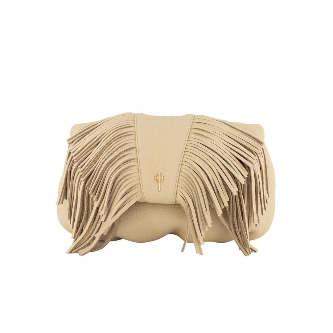 Frınge Leda Clutch-Clutch-Otrera-Bej-NowShopFun