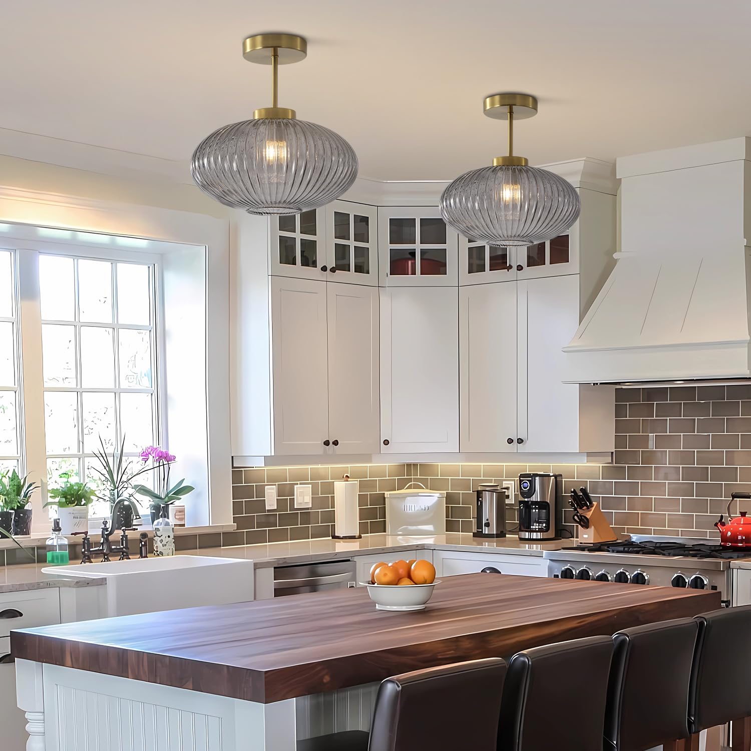 Füme Renkli Pleat Cam Sarkıt