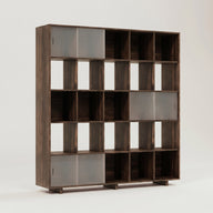 Grid 05 Plex Kitaplık-Kitaplık-Stöff Mobel-75 cm-Naturel-Şeffaf-NowShopFun
