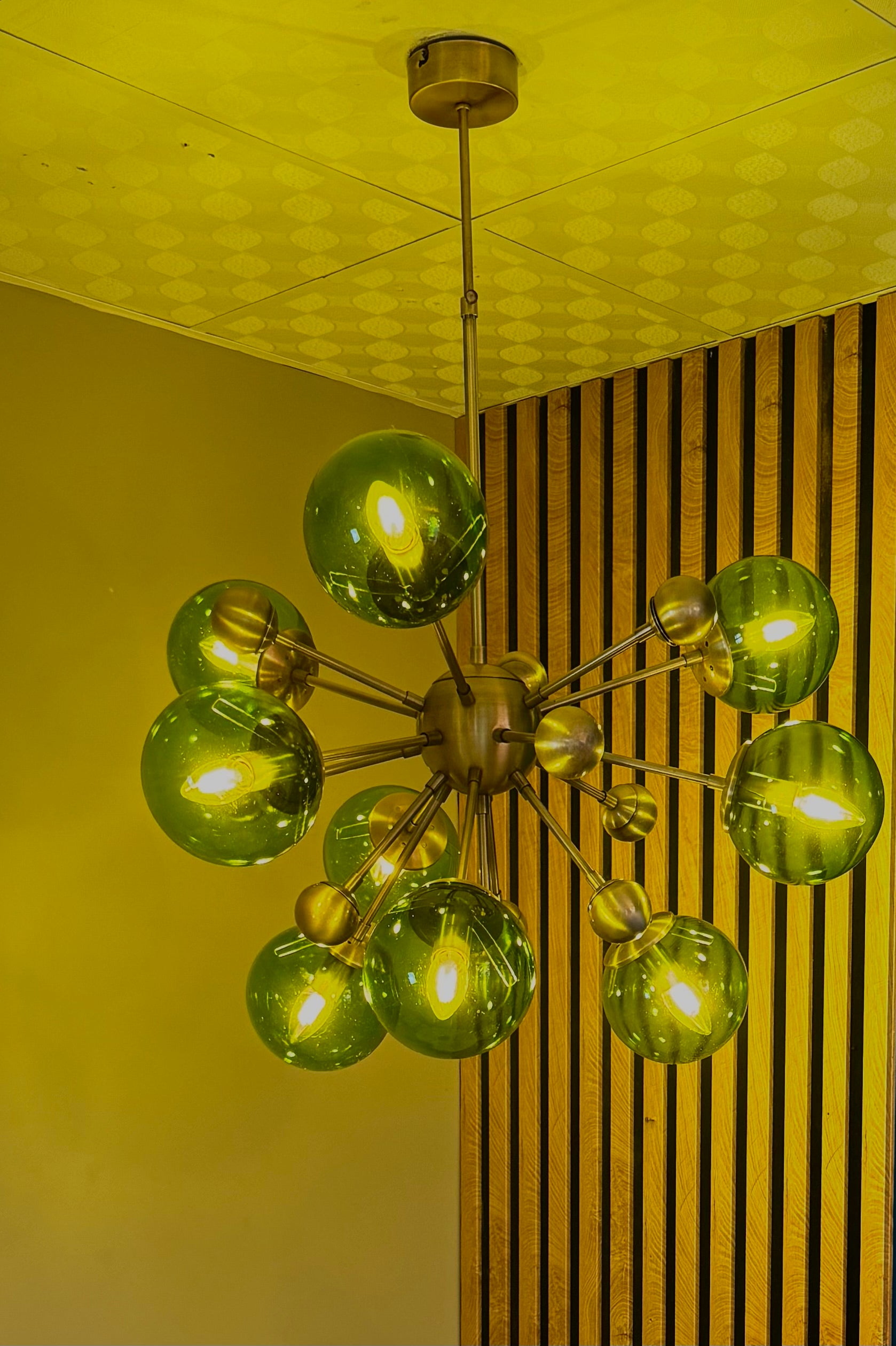 Galaxy 9' Kollu Yeşil Avize