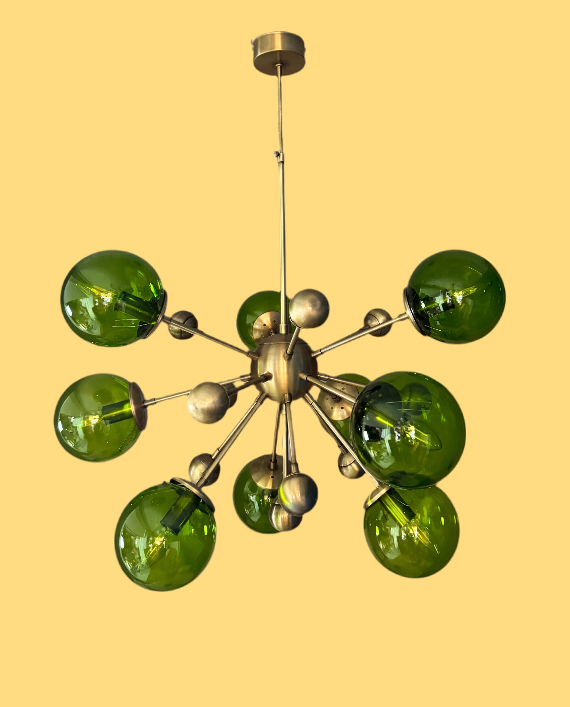 Galaxy 9' Kollu Yeşil Avize