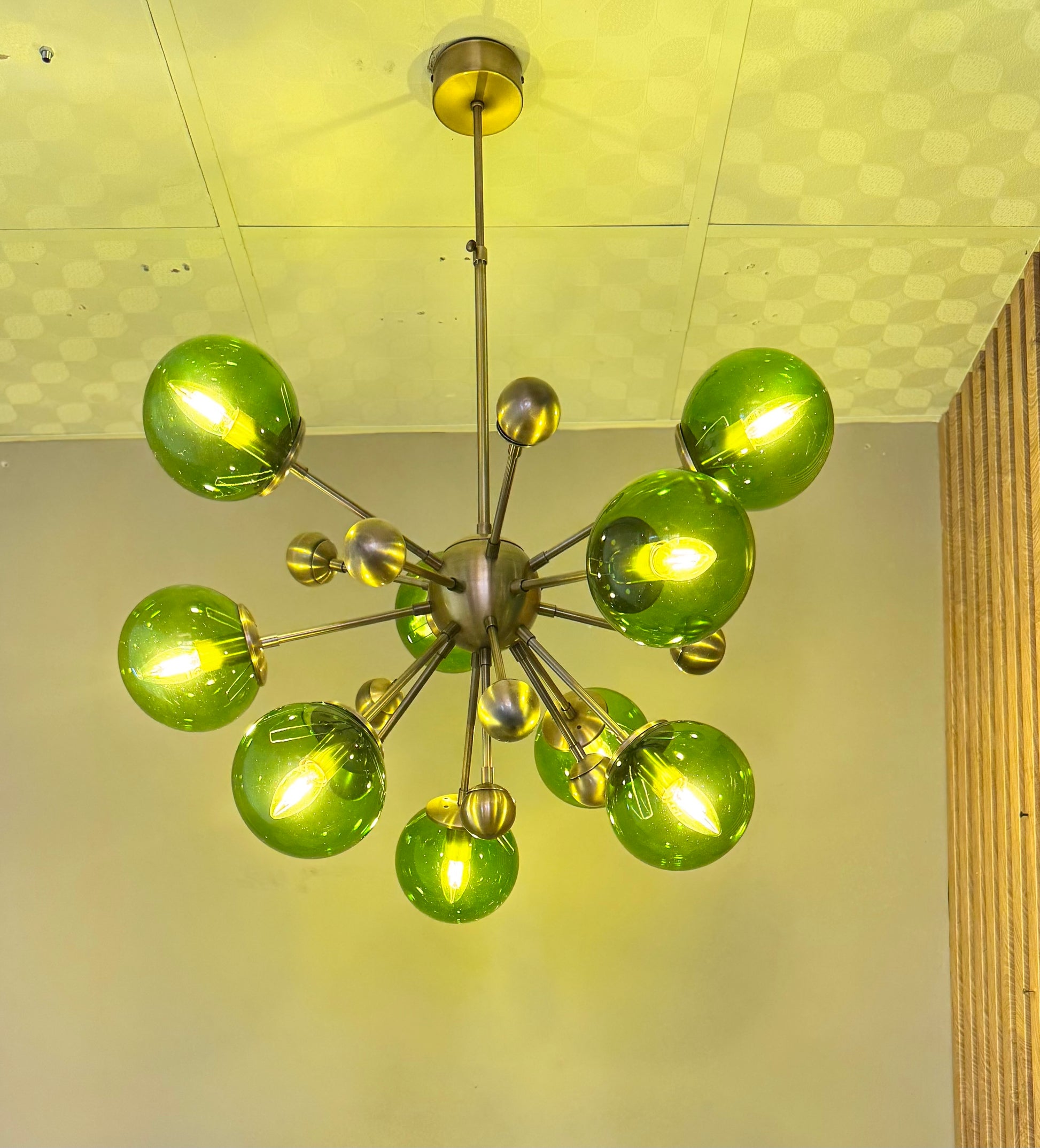 Galaxy 9' Kollu Yeşil Avize