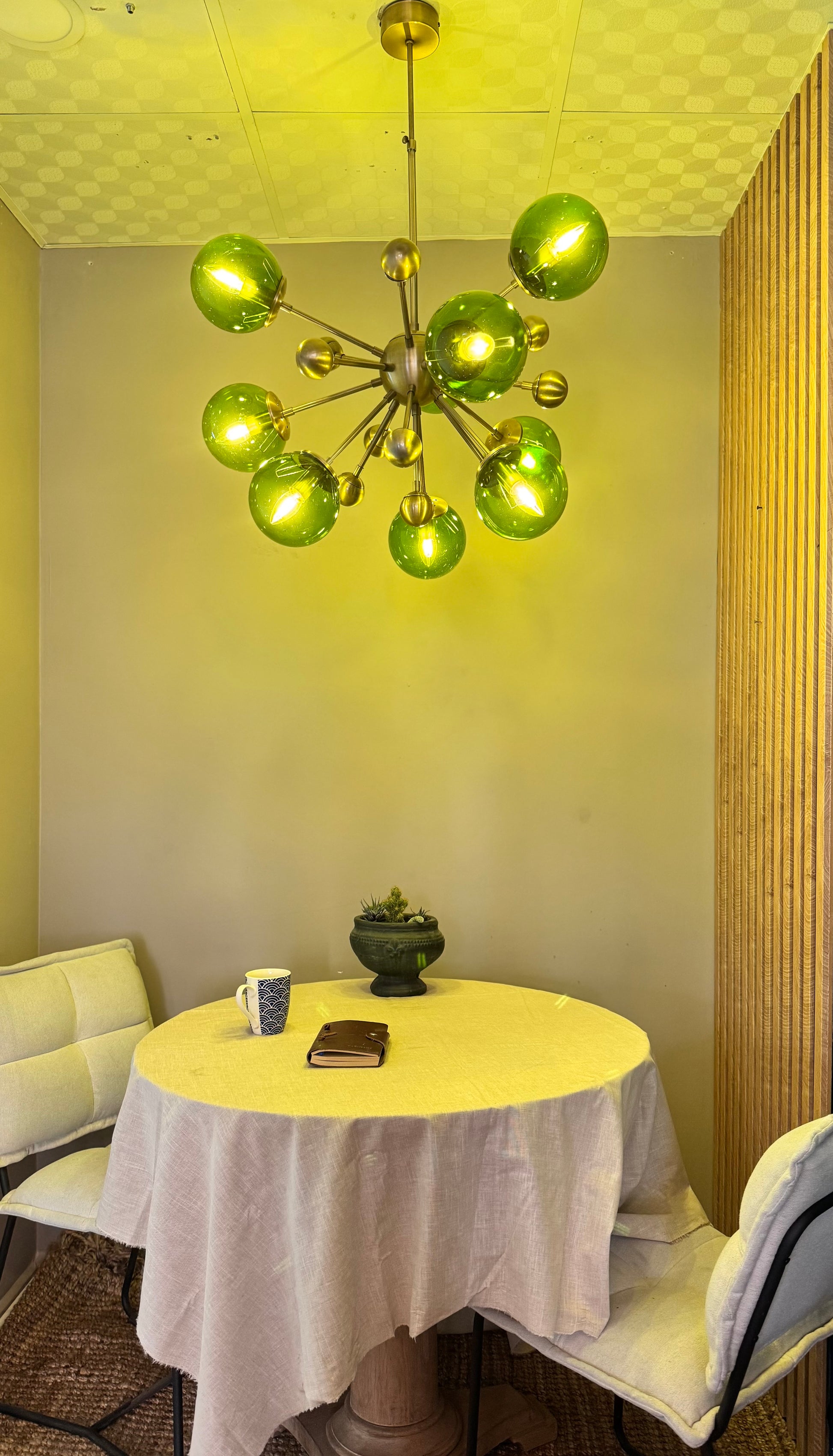 Galaxy 9' Kollu Yeşil Avize