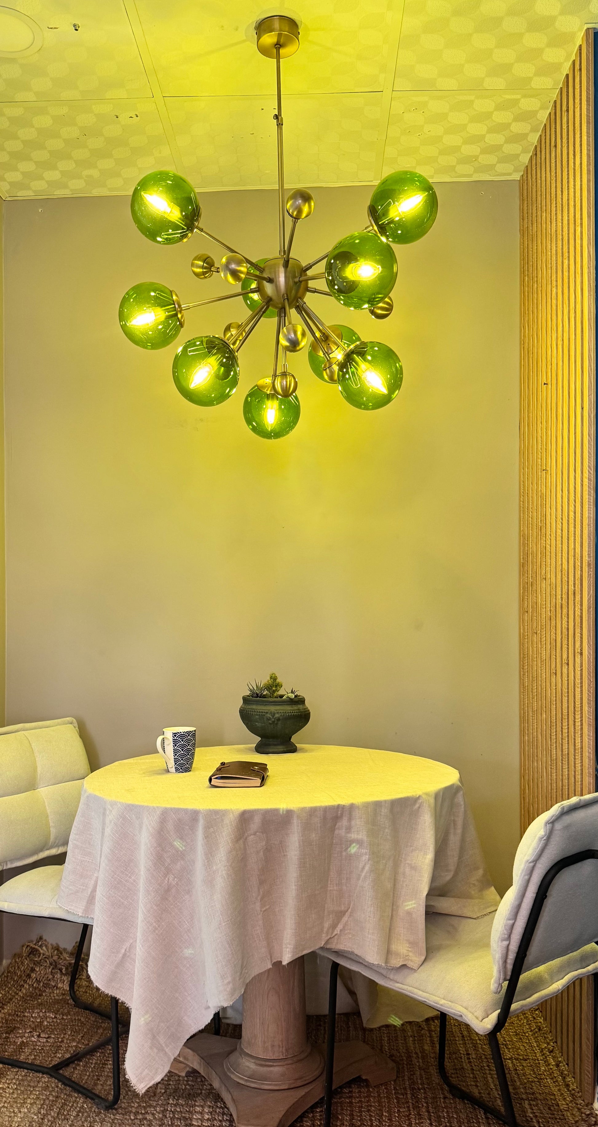 Galaxy 9' Kollu Yeşil Avize