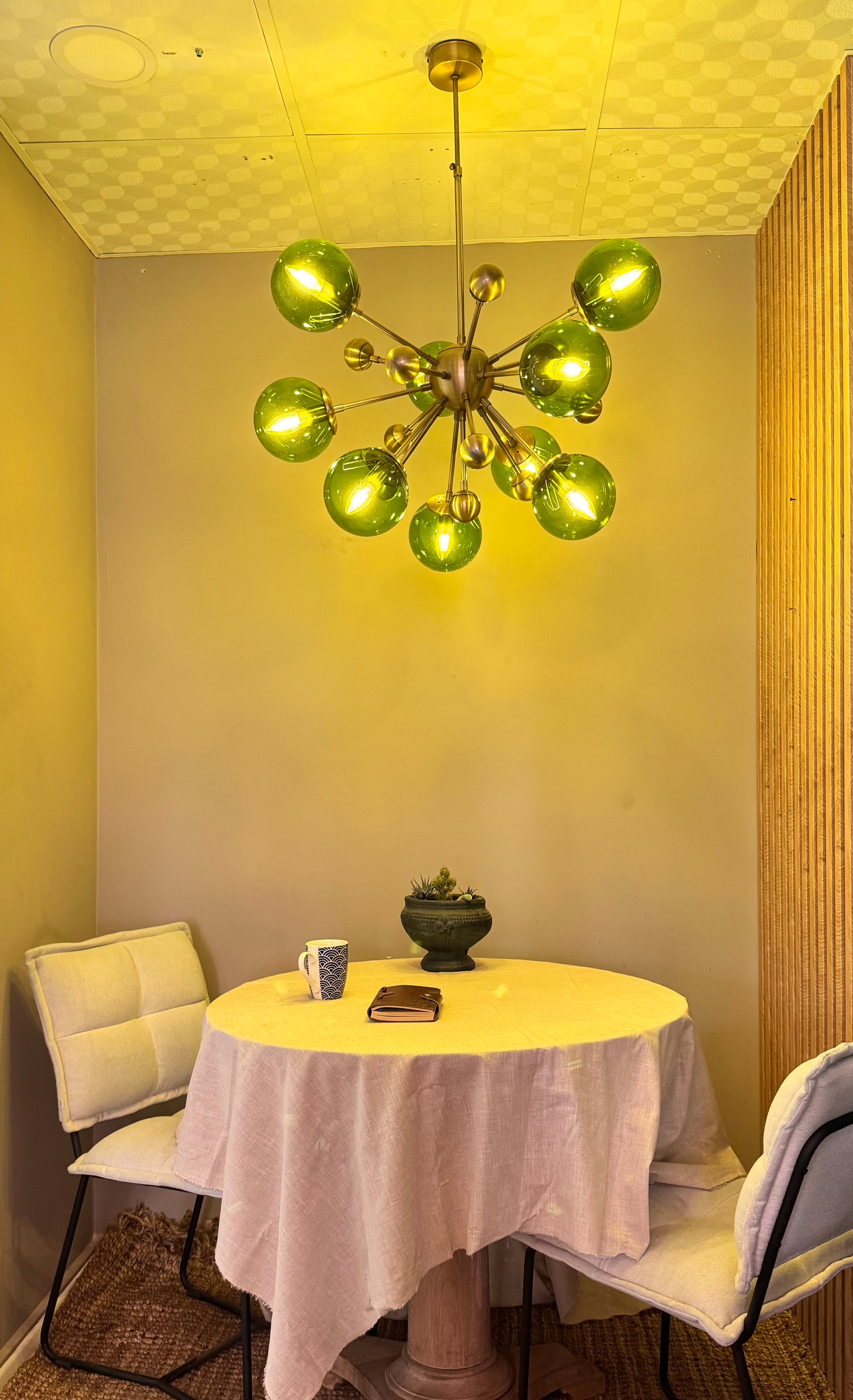 Galaxy 9' Kollu Yeşil Avize