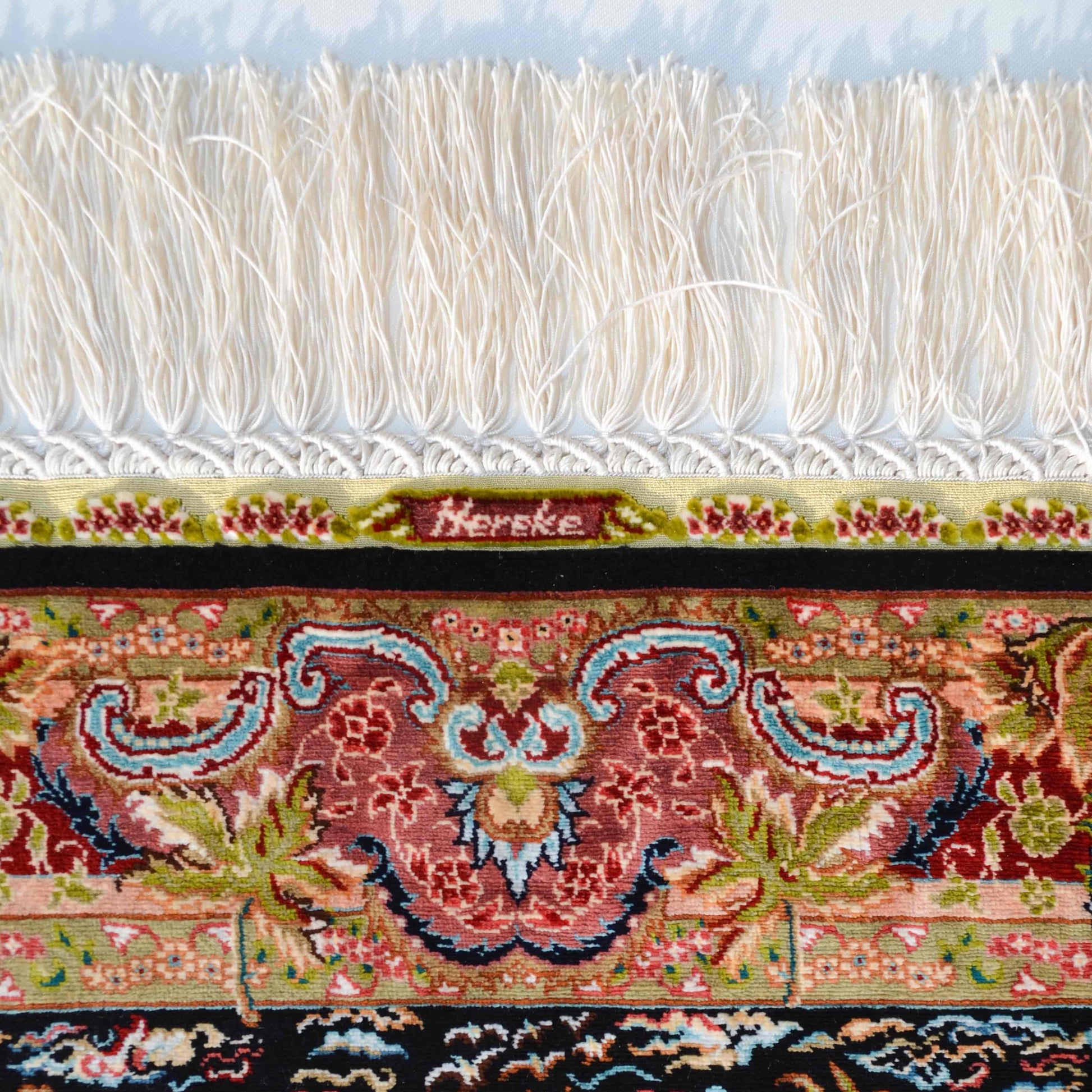 Gamlı Sonbahar Saf İpek El Dokuma Duvar Halısı (40x55 Cm)