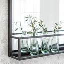 Garden Raflı Geniş Demir Duvar Aynası