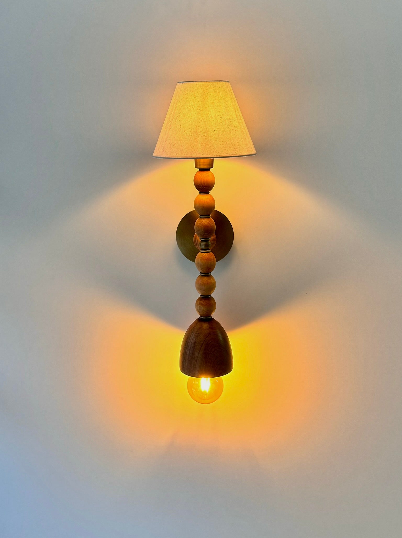 Gedson Ahşap Rustik Aplik 2'Li