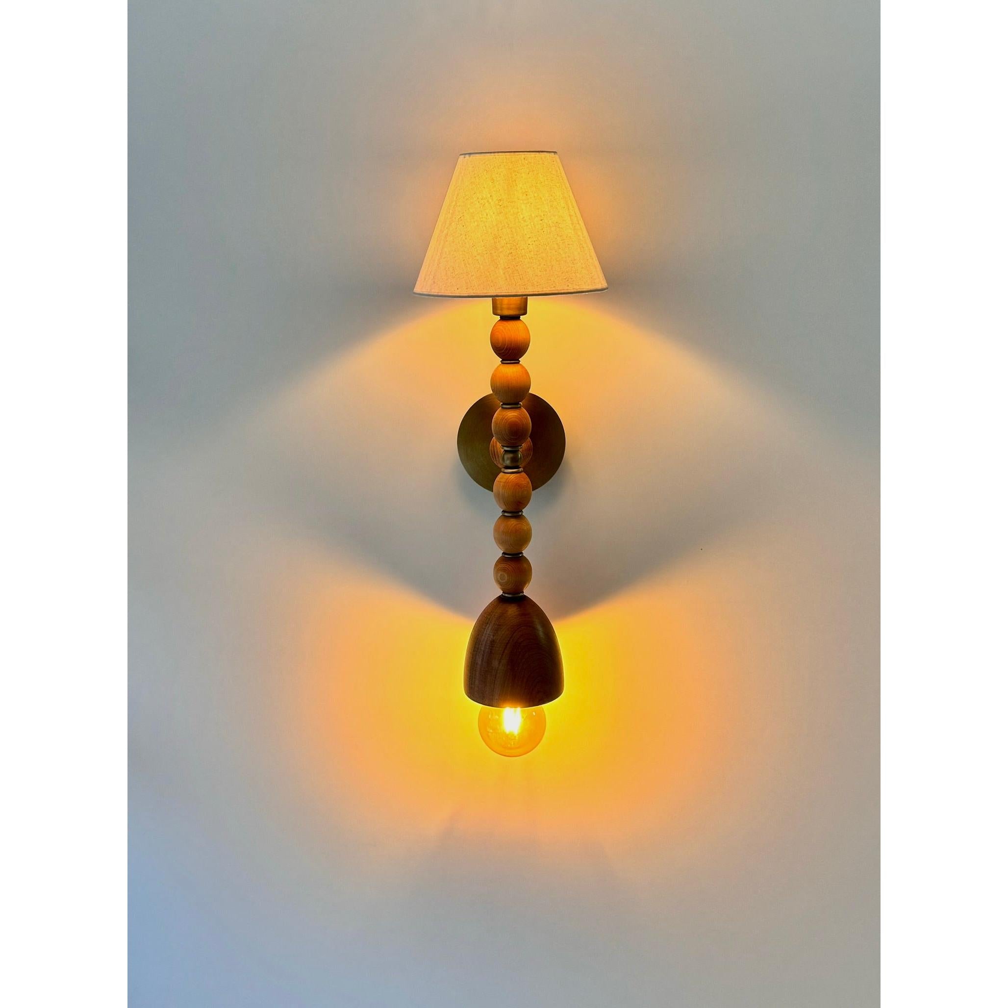 Gedson Ahşap Rustik Aplik 2'Li