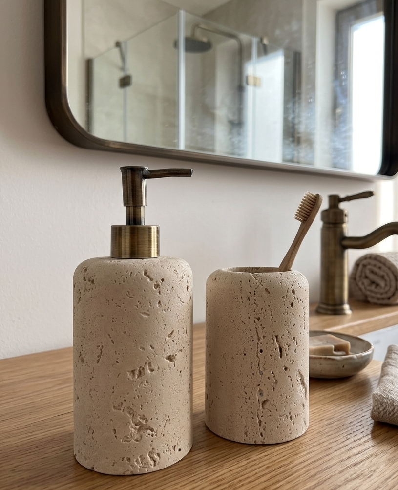 Traverten Banyo Seti