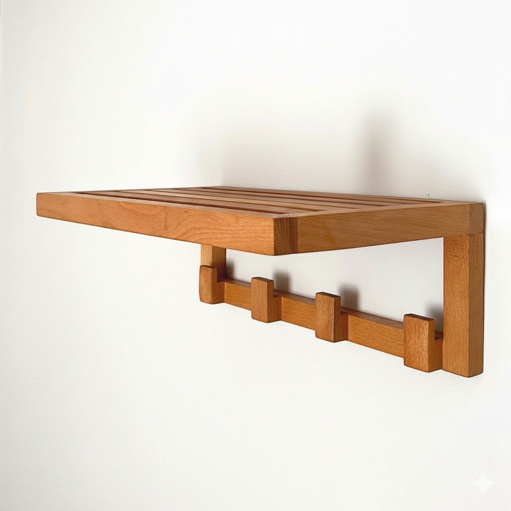 El Yapımı Çok Amaçlı Ahşap Raf Ve Askı - nowshopfun