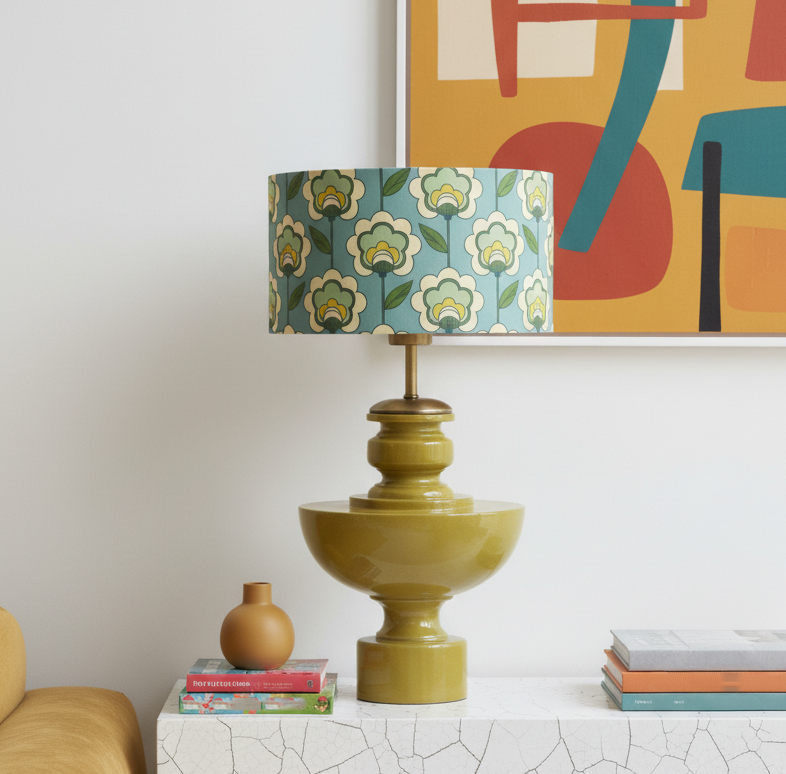 Samatya El Yapımı Ahşap Abajur