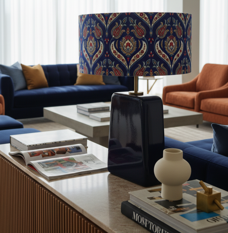 Lale El Yapımı Ahşap Abajur