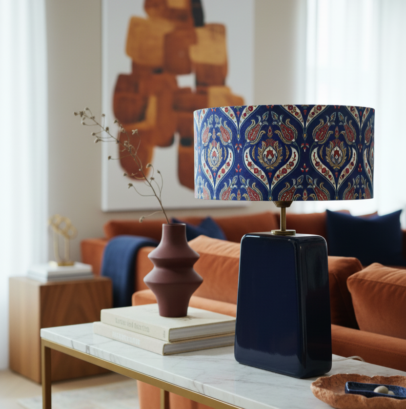 Lale El Yapımı Ahşap Abajur