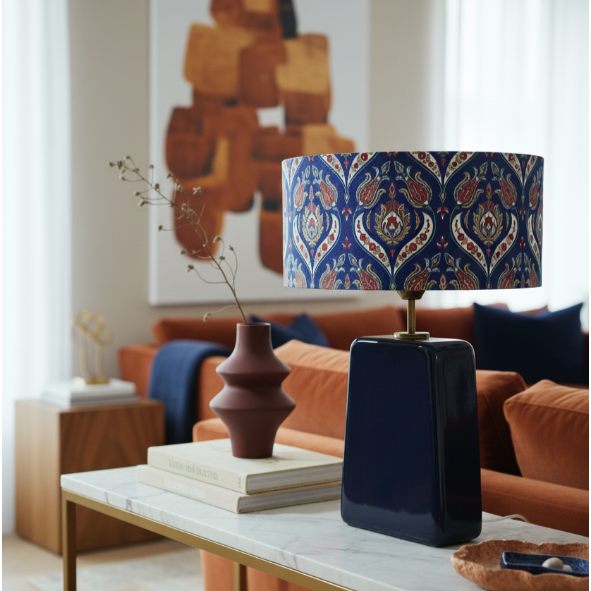 Lale El Yapımı Ahşap Abajur