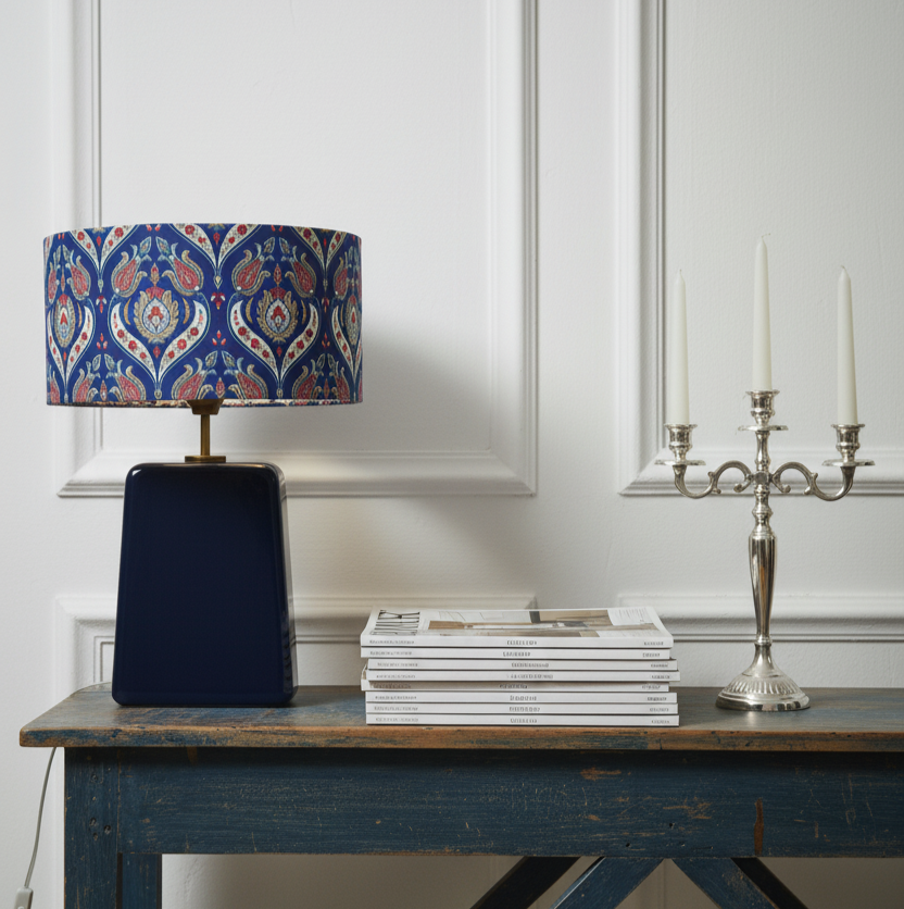 Lale El Yapımı Ahşap Abajur