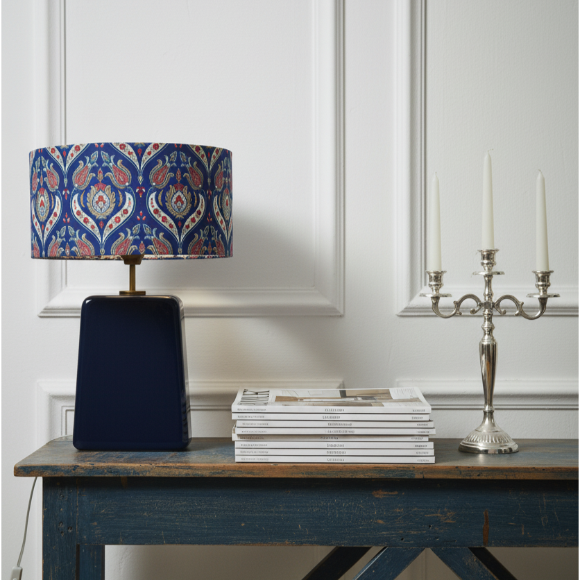 Lale El Yapımı Ahşap Abajur