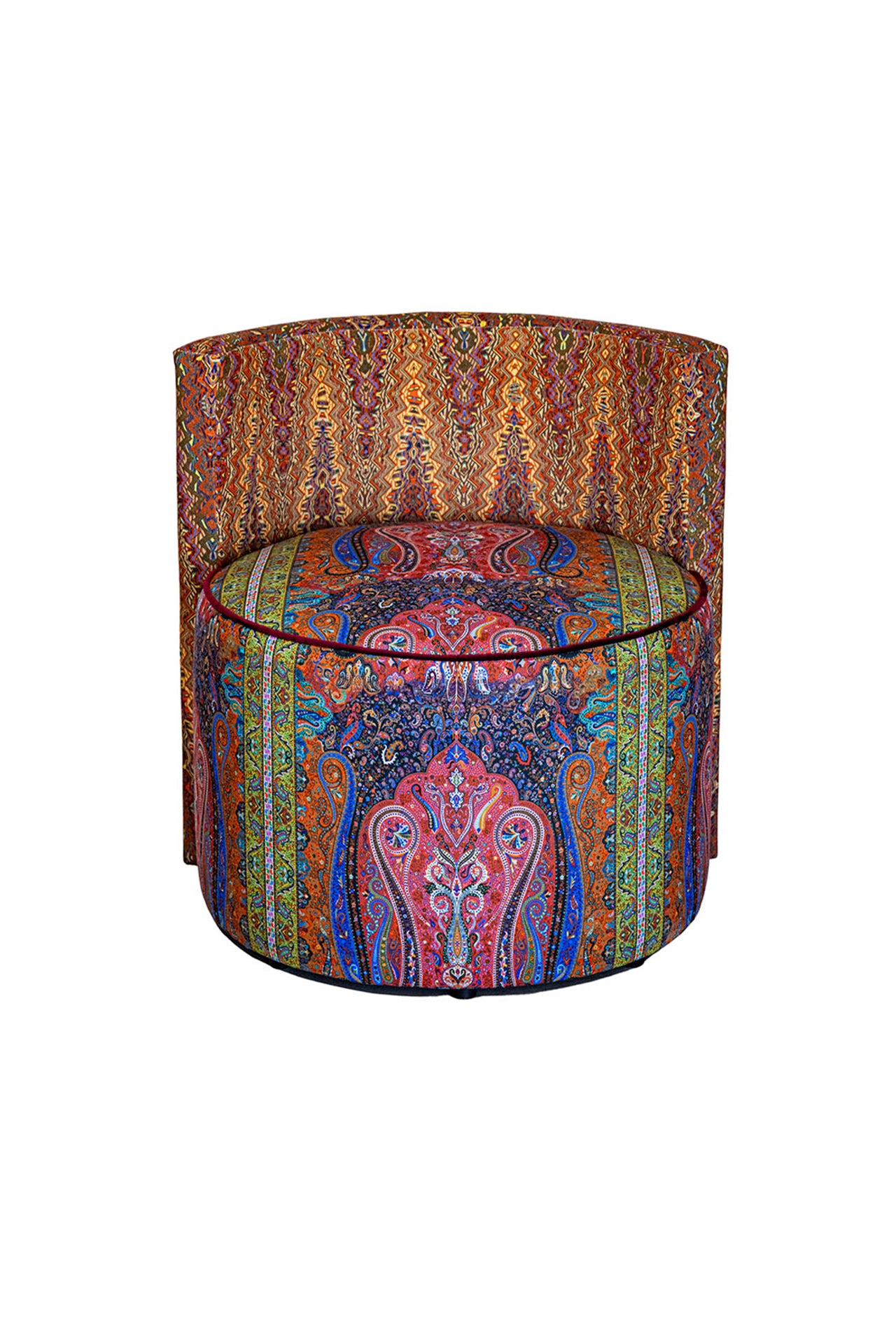 Geoethnic Sırt Destekli Dekoratif Puf