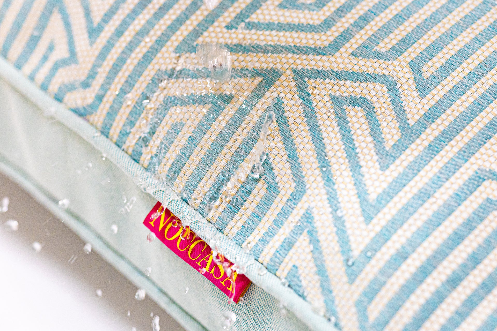 Geometrik Desen Mint Outdoor Kırlent