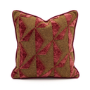 Geometrik Desenli Jakarlı Bronz Bordo Kırlent-Yastık & Kırlent-Cipretti-NowShopFun