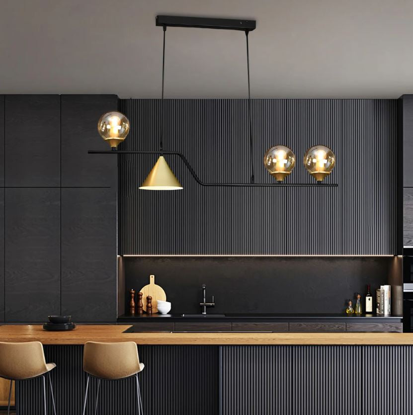 Geometrik Renkli Cam Sarkıt Avize 1