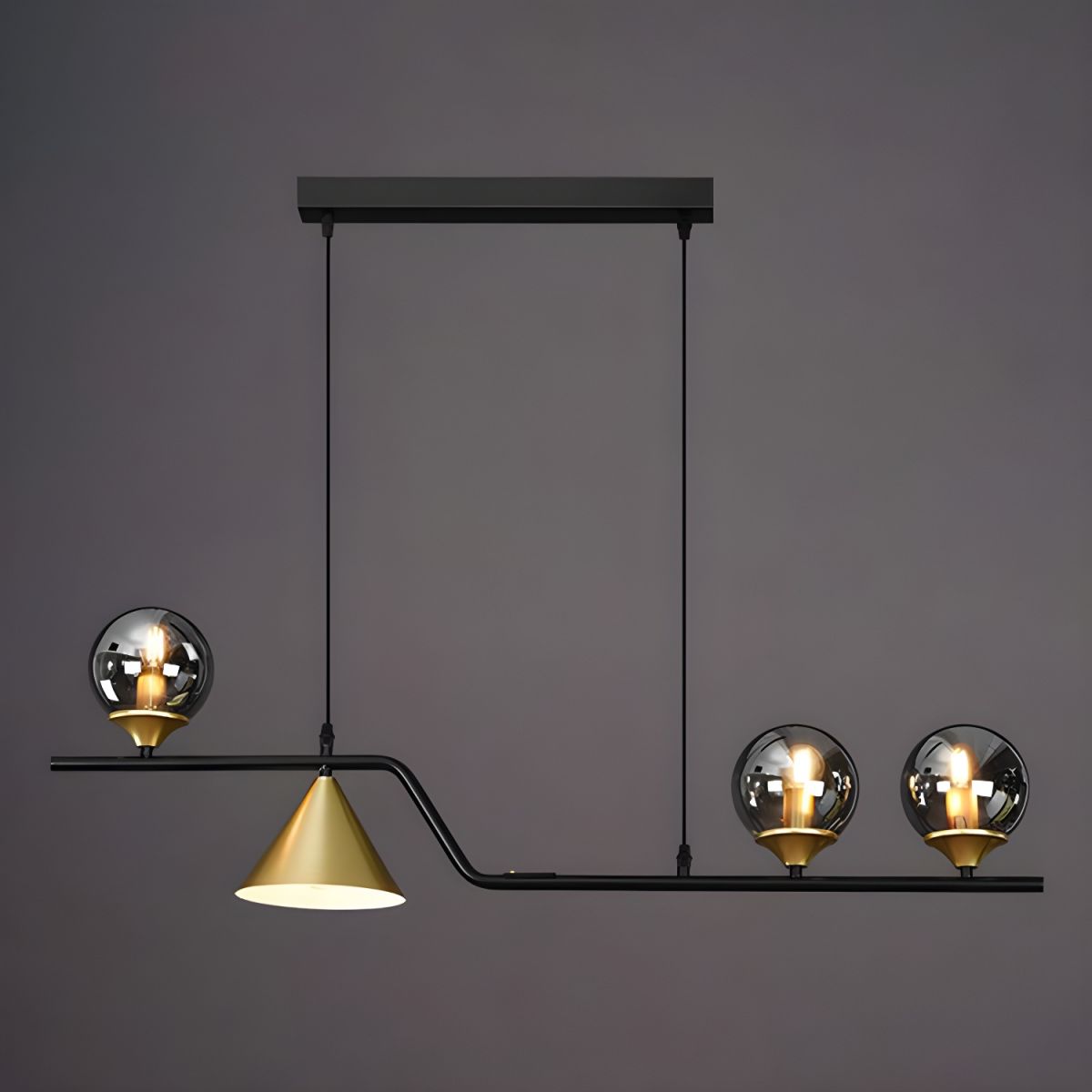 Geometrik Renkli Cam Sarkıt Avize 1