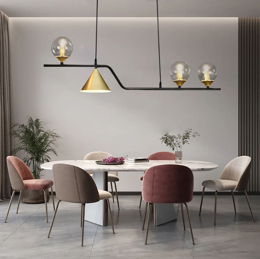 Geometrik Renkli Cam Sarkıt Avize 1