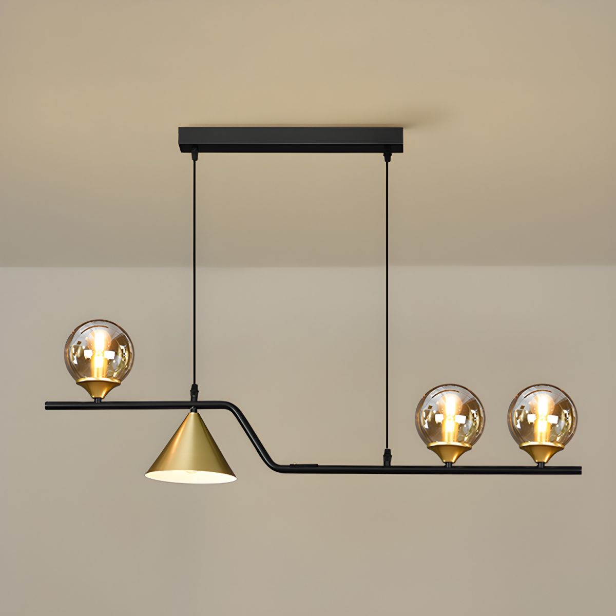 Geometrik Renkli Cam Sarkıt Avize 1