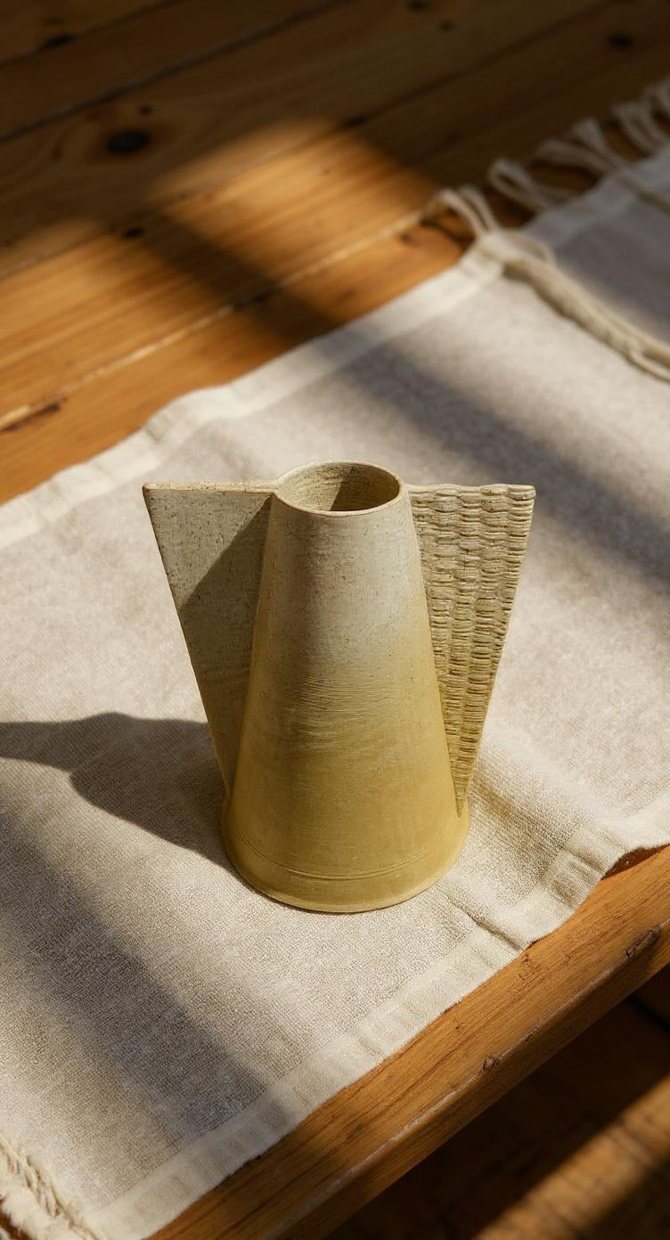 Geometrik Yüzeyli Seramik Sürahi