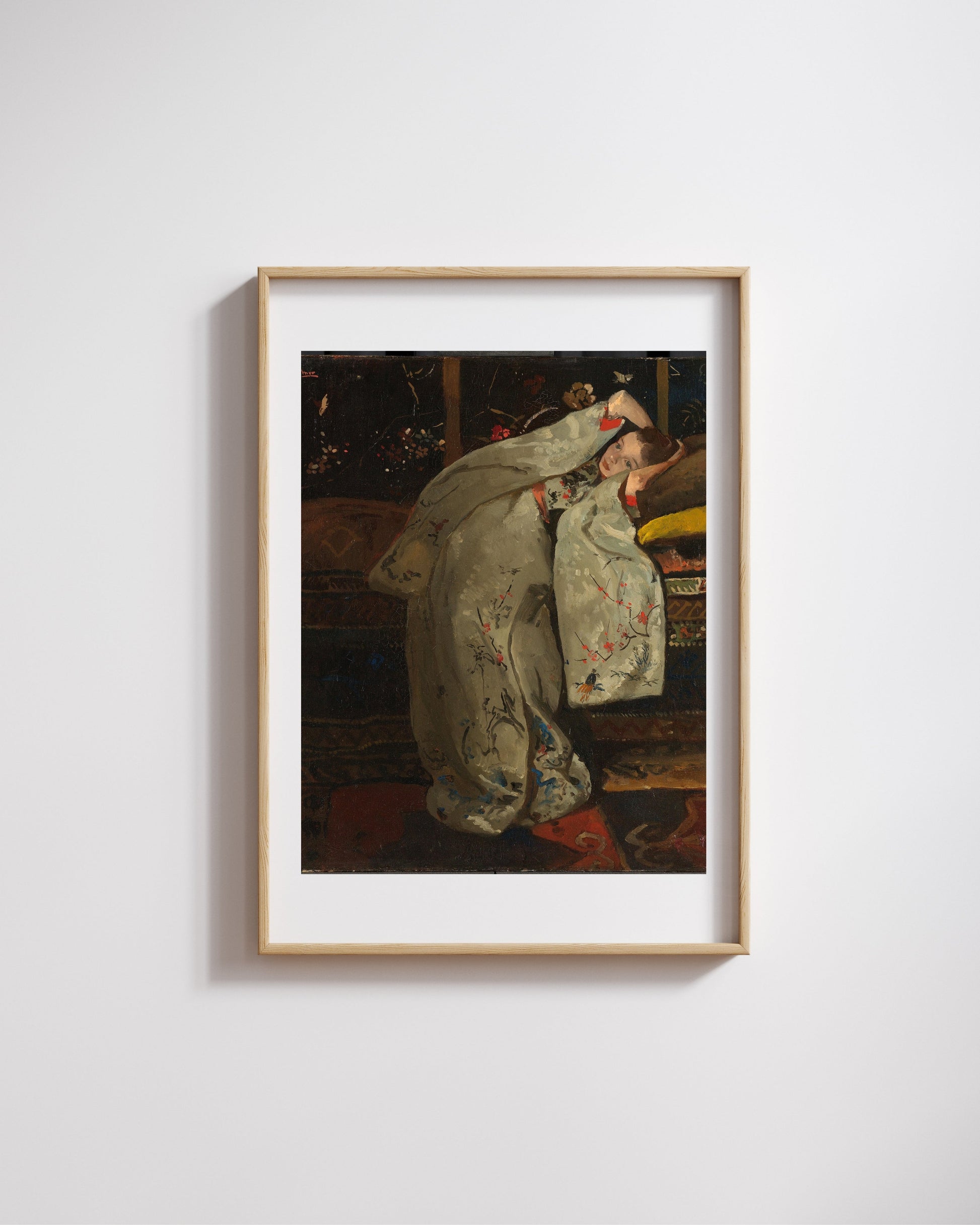 George Hendrik Breitner - Beyaz Kimono İçindeki Kız Fine Art Baskı