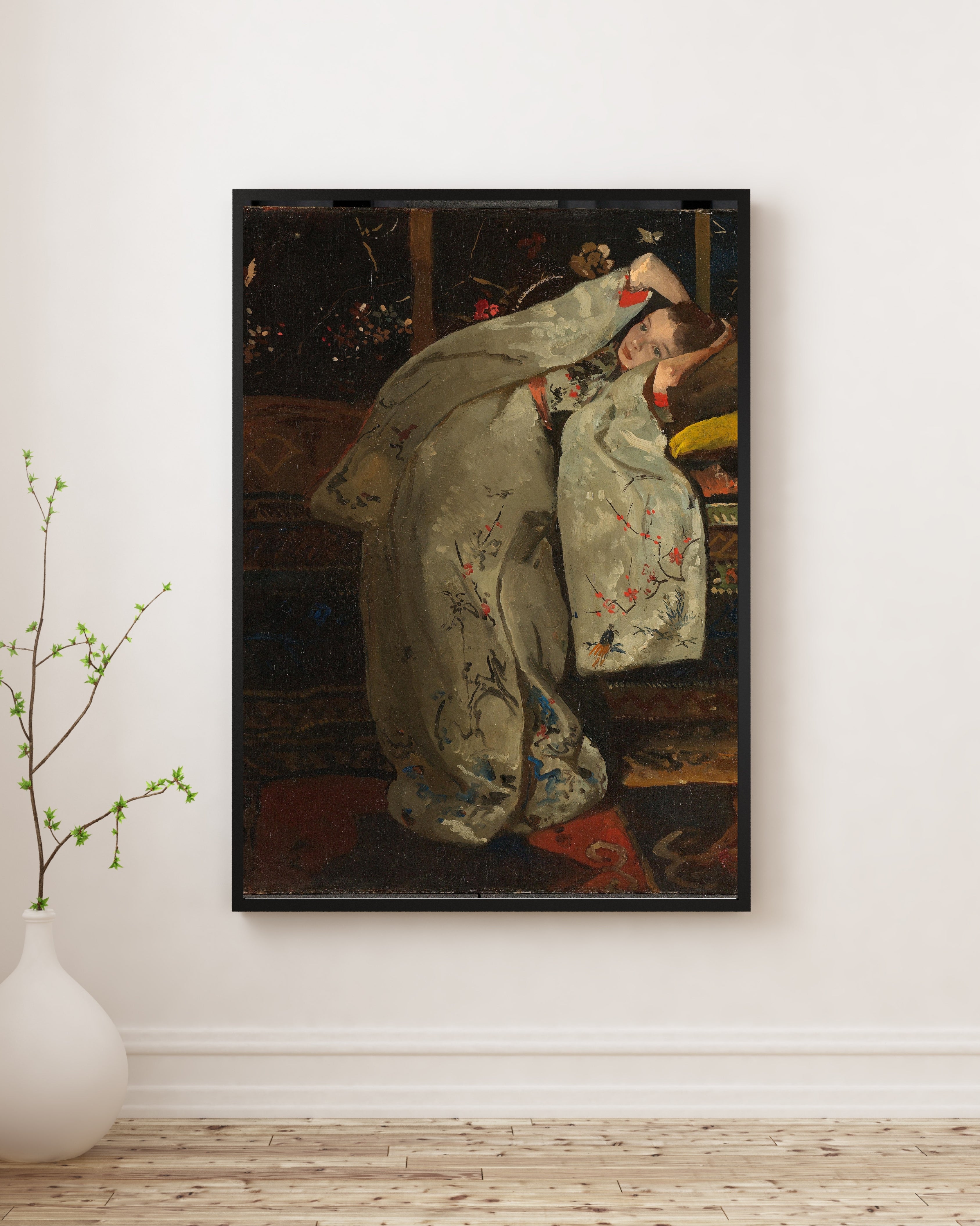 George Hendrik Breitner - Beyaz Kimono İçindeki Kız Fine Art Baskı