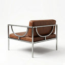 Gerçek Deri Taba Metal Berjer - Deco103