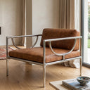 Gerçek Deri Taba Metal Berjer