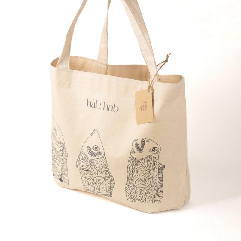 Recycled Halhab Tote Bag-Tote Çanta-Halhab-NowShopFun