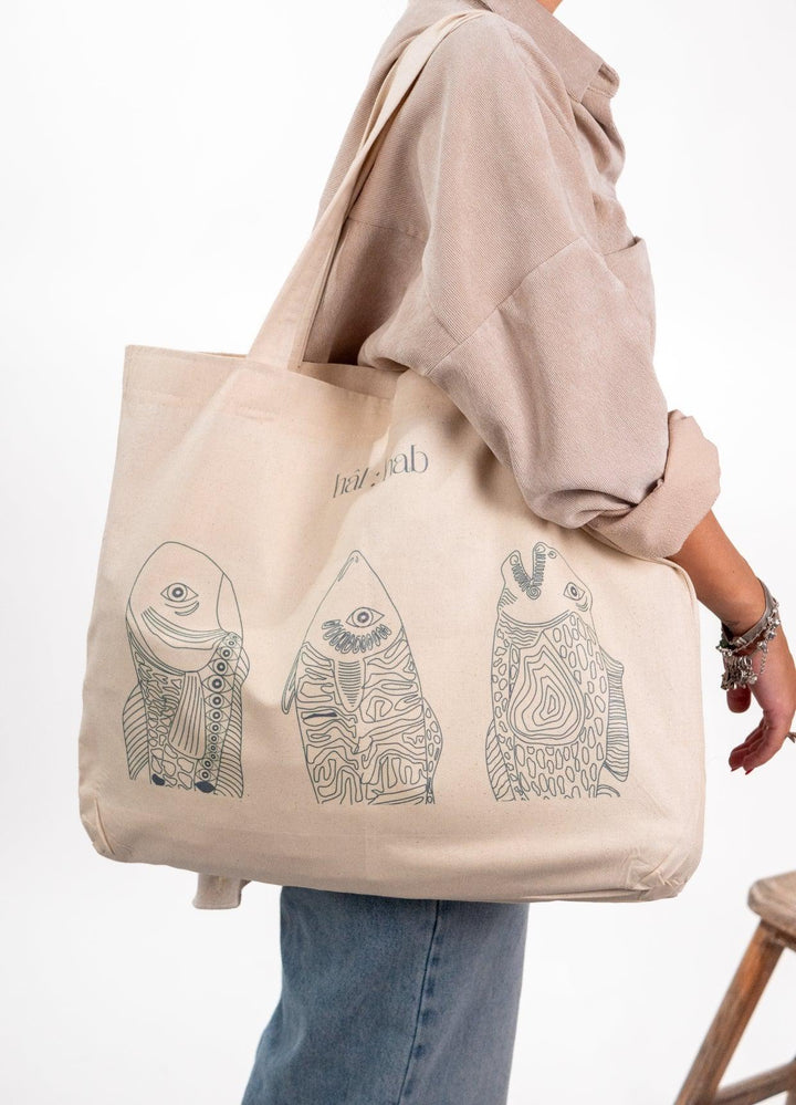 Recycled Halhab Tote Bag-Tote Çanta-Halhab-NowShopFun