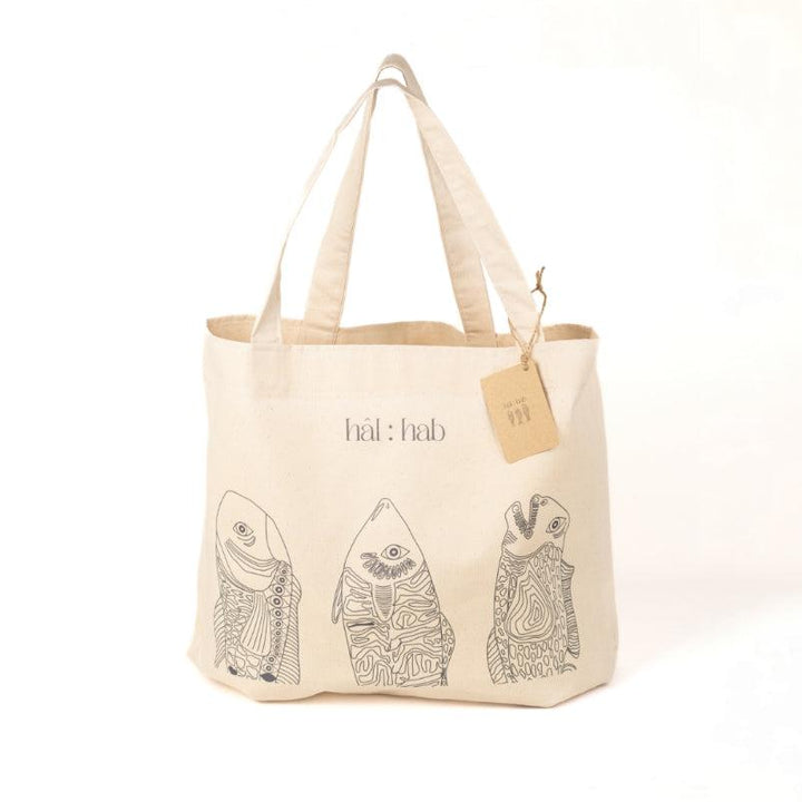 Recycled Halhab Tote Bag-Tote Çanta-Halhab-NowShopFun