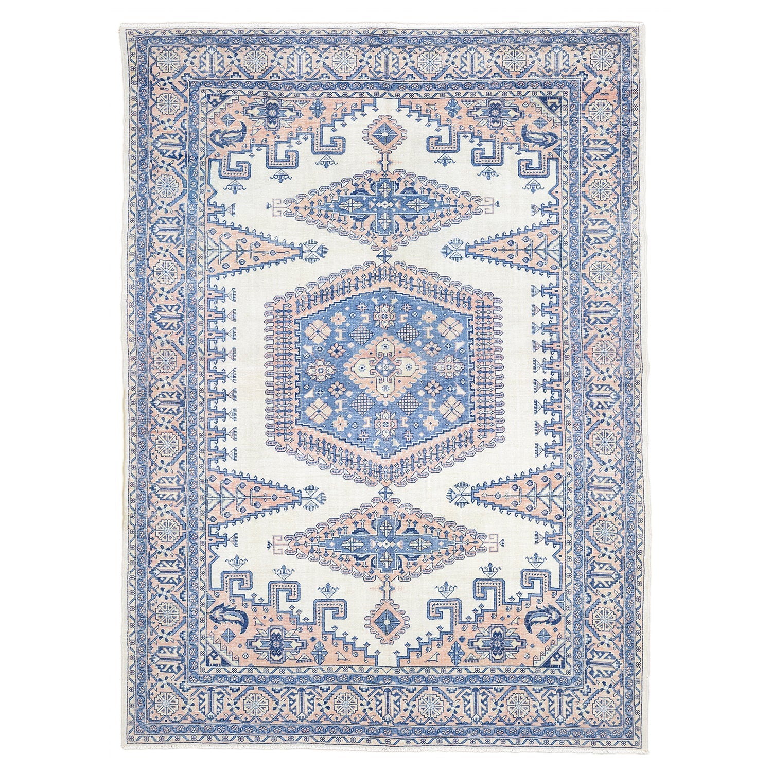 Germeh Geometrik Desenli El Dokuma İran Halısı 244x332 cm