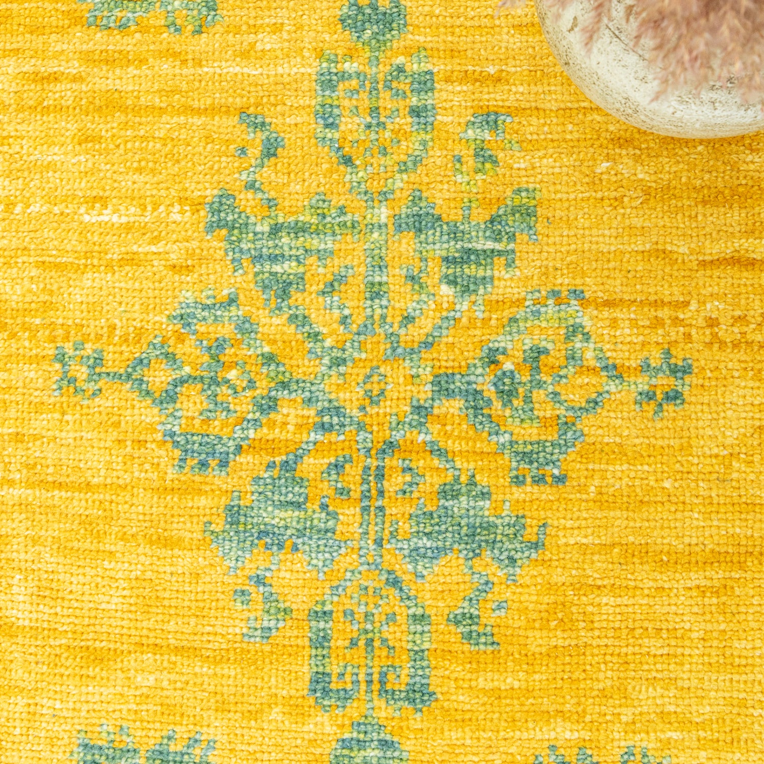 Gilan El Dokuma Sarı Uşak Halı 89x143 cm